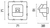 Механизм розетки Ethernet RJ-45 Voltum S70 VLS0601M