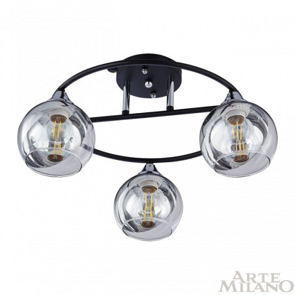 Потолочная люстра Arte Milano AMALFI-322403 322403/3 BK+CR