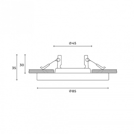 Встраиваемый светильник Hesby Lighting Clarity HSBL_0133