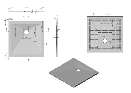 Душевой поддон Vincea VST-4SR8080W