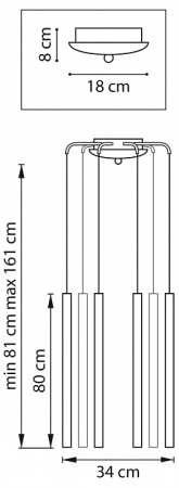 Подвесная люстра Lightstar Tubo L8T747443
