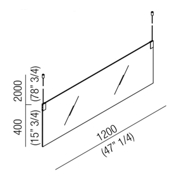 Зеркало Agape Insegna 120x40 ASPE016 хром