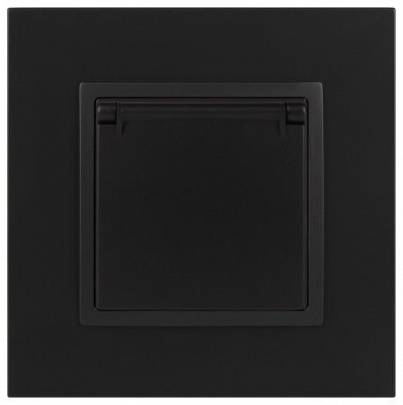 Розетка с заземлением и со шторкой, без рамки с крышкой Эра Эра Elegance 14-2103-05