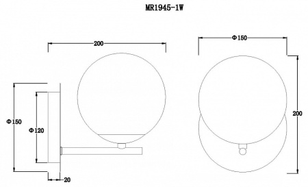 Бра MyFar Aerton MR1945-1W