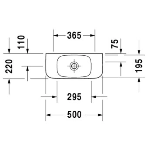 Раковина 50x22 см Duravit DuraStyle 0713500000