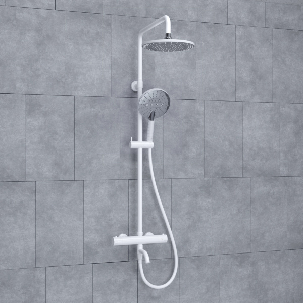 Душевая стойка WasserKRAFT A188.067.059.WM Thermo белый матовый