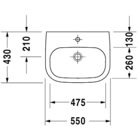 Раковина 55x43 см Duravit D-Code Med 23115500002