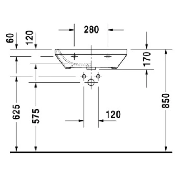 Раковина 60x44 см Duravit DuraStyle Med 2324600000