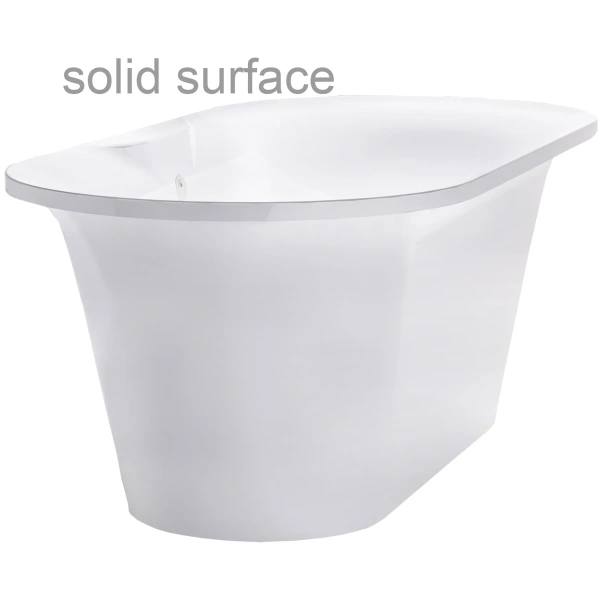 Ванна из литьевого мрамора Astra-Form Монако Solid Surface 01010078 174,1x80,5 см, отдельностоящая, белый матовый