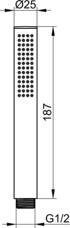 Душевая лейка Keuco 56080370100 черная матовая
