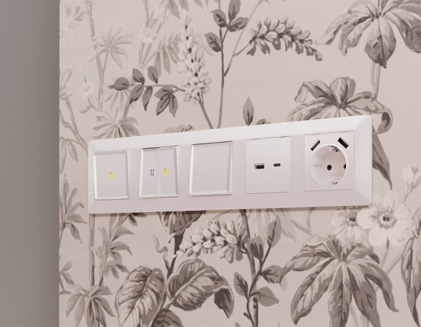 Клавиша для выключателя одноклавишного c подсветкой Ambrella Volt Quant AP2020