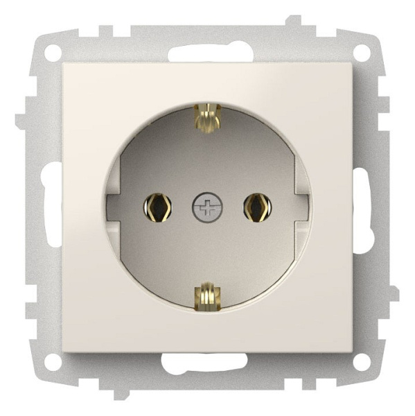 Розетка с заземлением, без рамки Elbi Eleсtriс Zena Vega 609-010200-217