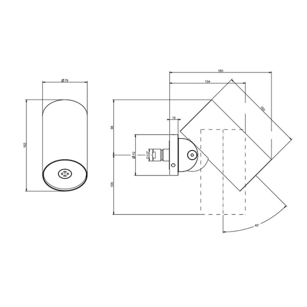 Верхний душ Gessi 316 57205#707 черный