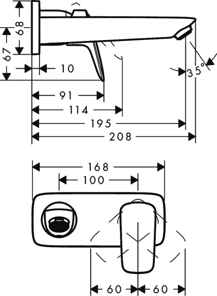 Смеситель для раковины hansgrohe Logis 71220000
