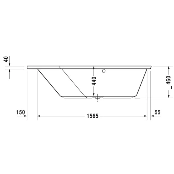Акриловая ванна 177x130 см L Duravit Paiova 5 700390000000000