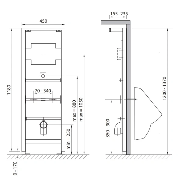 Инсталляционная система для писсуара Cersanit Link IN-PI-LINK