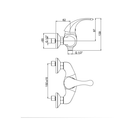 Смеситель для душа Paini Fiori F2CR511LMKM