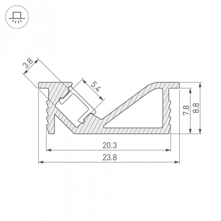 Профиль накладной Arlight SL 062326