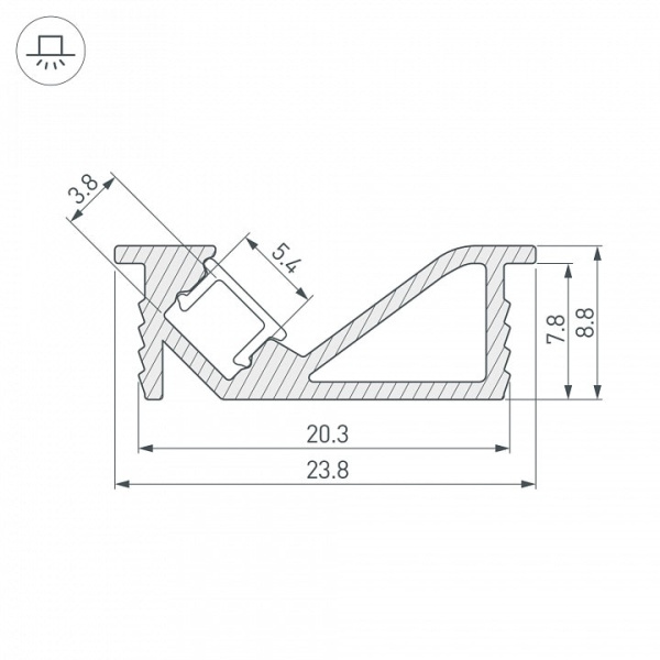 Профиль накладной Arlight SL 062326