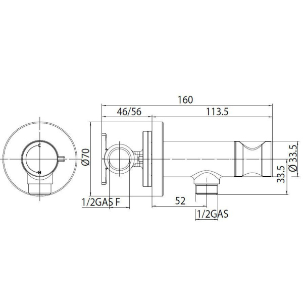 Гигиенический душ Bossini Nikita E37008B.022 бронза