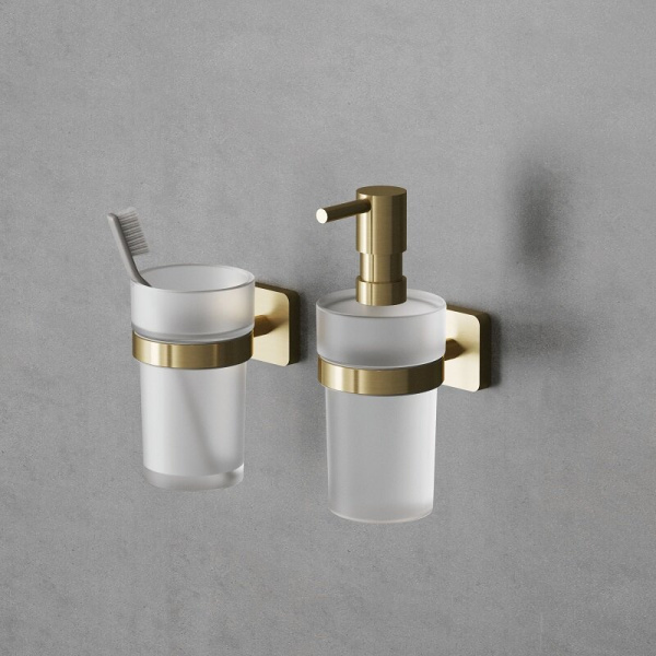 Дозатор жидкого мыла Kludi Vela S 25976N0 брашированное золото