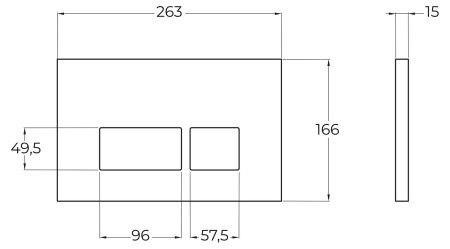 Кнопка смыва BelBagno BB040CR.MAT, матовый хром