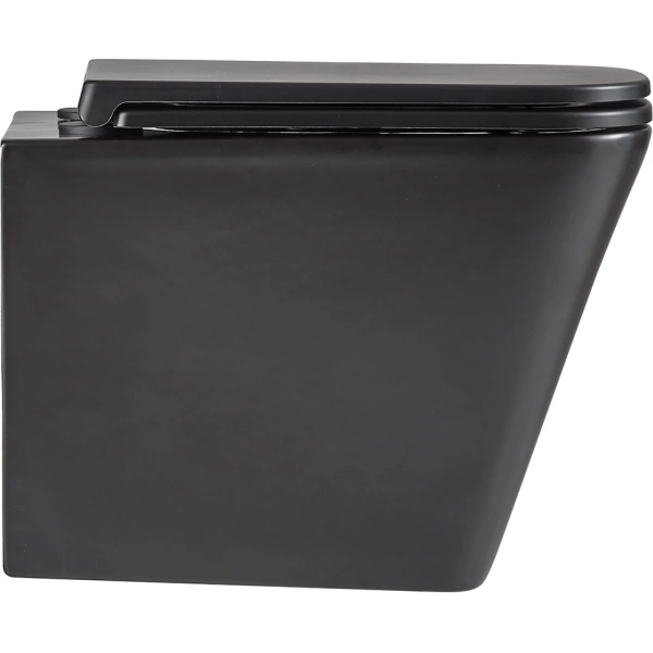 Унитаз подвесной Lemark Florex 9612002 безободковый, торнадо, с сиденьем микролифт, черный матовый