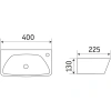 Раковина CeramaLux 78578L 40x22,5 см L, рукомойник, белый