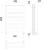 Хендрикс П8 500х800 Полотенцесушитель TERMINUS