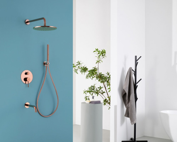 Душевой комплект Abber Wasser Kreis AF8117RG розовое золото