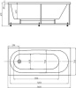 Акриловая ванна Aquatek Оберон 160x70 см OBR160-0000039, белый