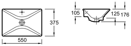 Раковина Jacob Delafon Reve 55 4819-0