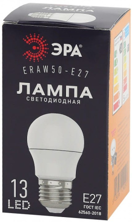 Лампа светодиодная Эра  E27 3Вт 3000K ERAW50-E27