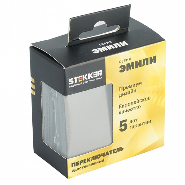 Переключатель перекрестный одноклавишный Stekker Эмили 49919
