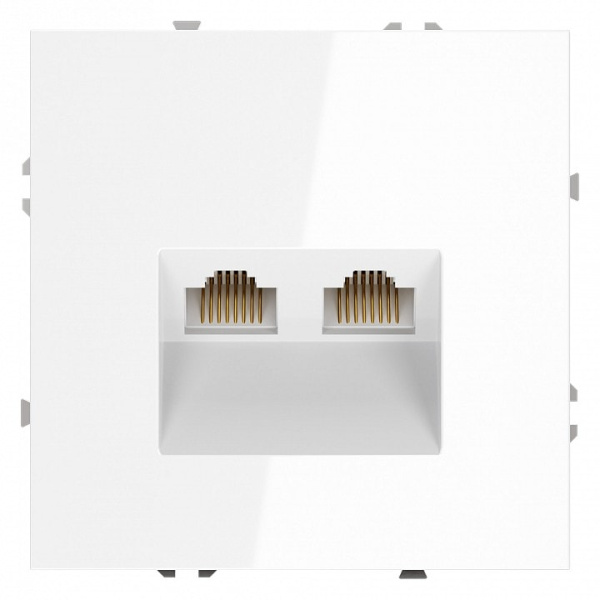 Розетка двойная Ethernet RJ-45 без рамки Voltum S70 VLS060201