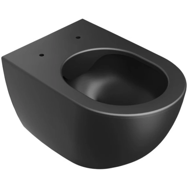 Унитаз подвесной Ravak Uni Chrome RimOff X01794 безободковый, черный матовый