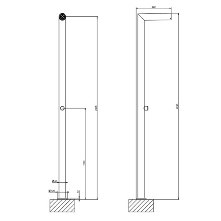 Душевая стойка Gessi Outdoor 63201#239 сталь