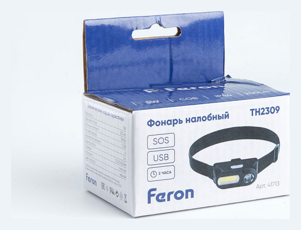 Фонарь налобный Feron TH2309 41713