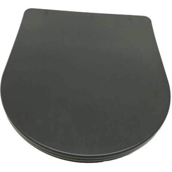 Унитаз подвесной CeramaLux B2330-2MDH безободковый, с сиденьем микролифт, серый матовый