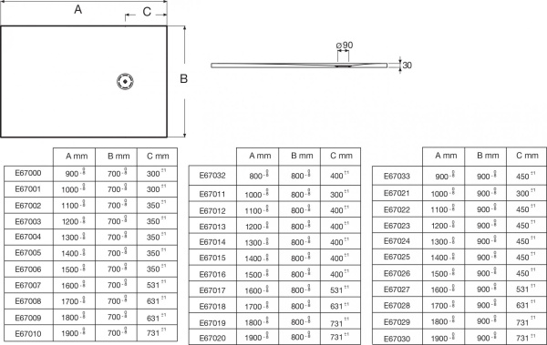 Душевой поддон 90х90 Jacob Delafon Singulier E67033-SHM белый