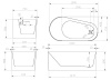 Акриловая ванна Abber 150x75 AB9496-1.5 R