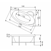Акриловая ванна 158x97 см R Eurolux Sparta E2160100035R