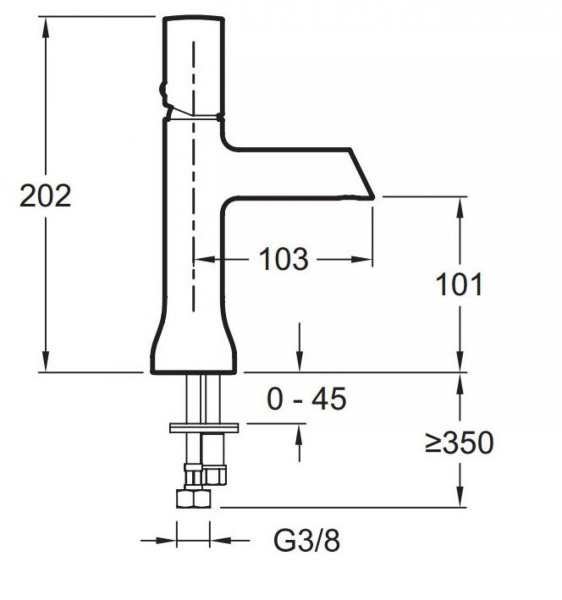 Смеситель для раковины Jacob Delafon Toobi E7329-BN