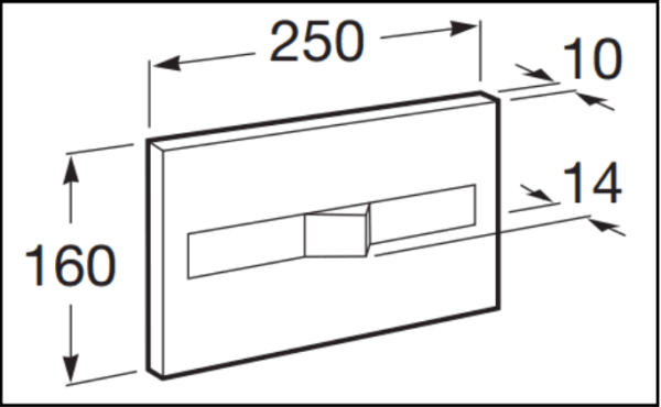 Клавиша смыва для инсталляции Roca PL-2 890096005 хром матовый