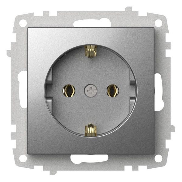 Розетка с заземлением, без рамки Elbi Eleсtriс Zena Vega 609-011000-217
