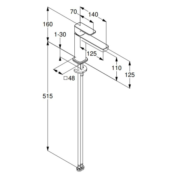 Смеситель для раковины Kludi Renon 422825375 белый матовый
