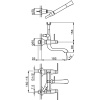 Смеситель для ванны Cisal Cherie CF0001207C золото