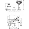 Смеситель на край ванны hansgrohe Metropol 74550000