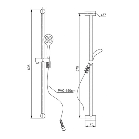 Душевой набор Paini Modena MDCR121