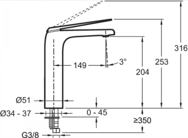 Смеситель для раковины Jacob Delafon Avid E97347-BN